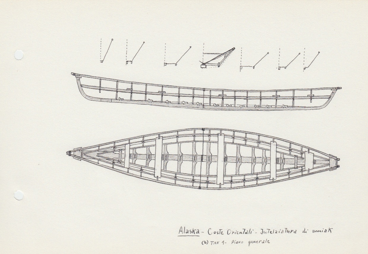 143 Alaska - Coste Orientali - intelaiatura di umiak - TAV.1 piano generale